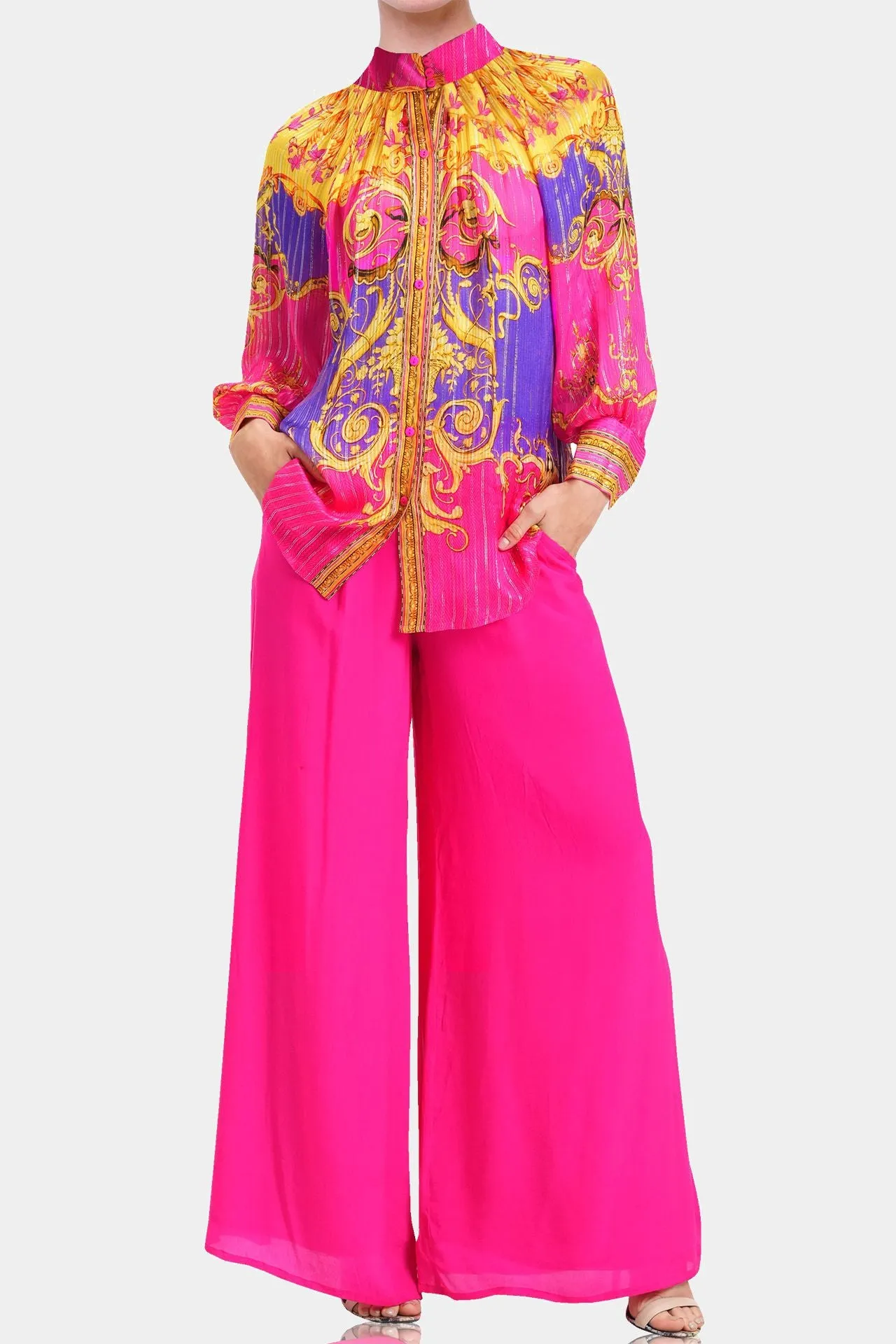 Pink Silk Shirts For Women