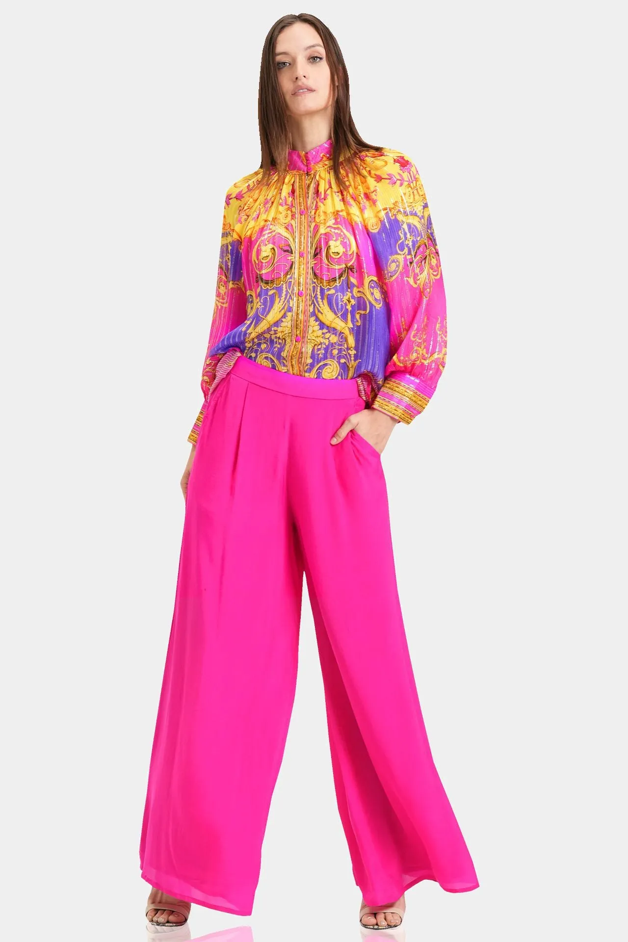 Pink Silk Shirts For Women