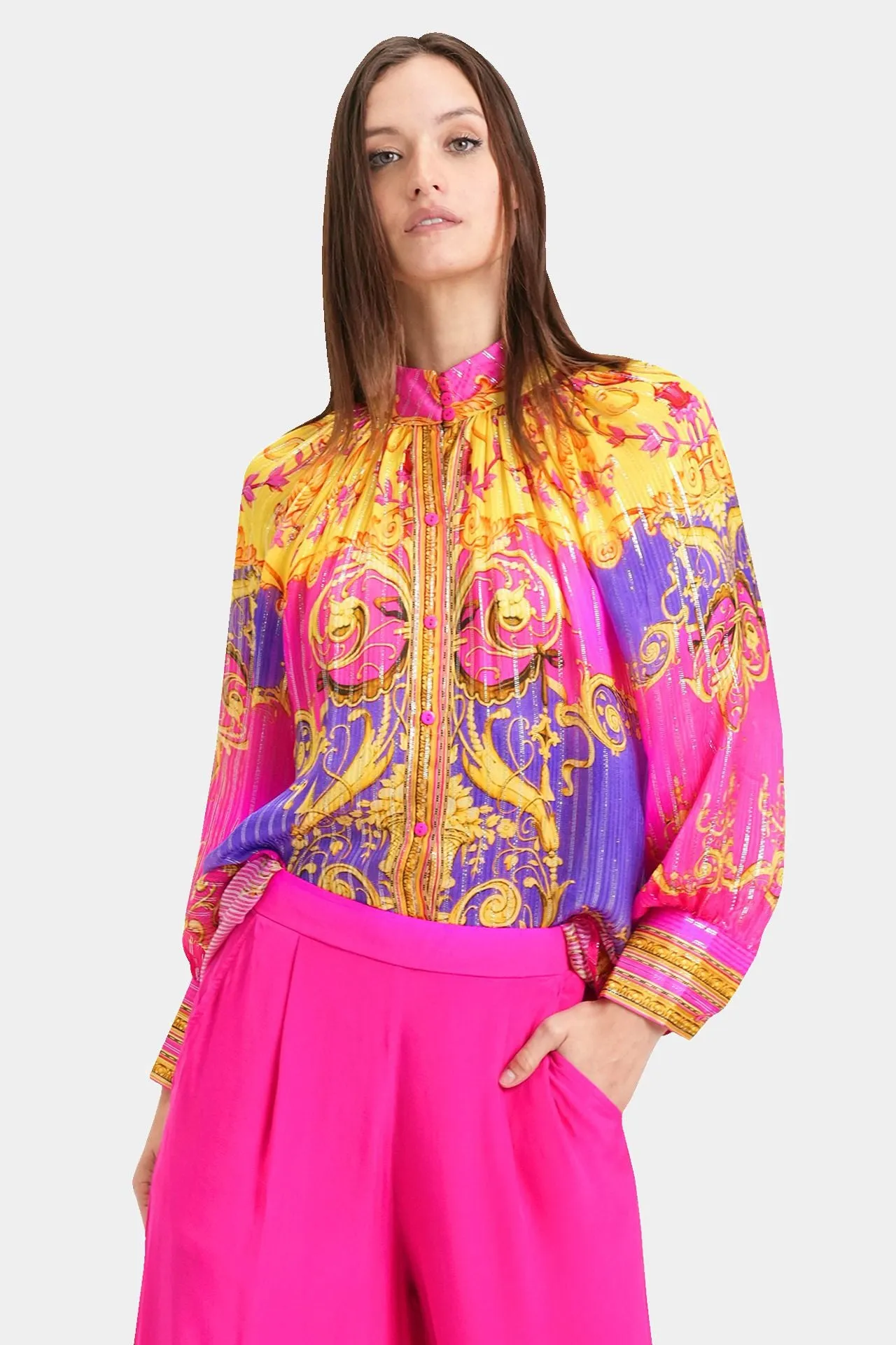 Pink Silk Shirts For Women