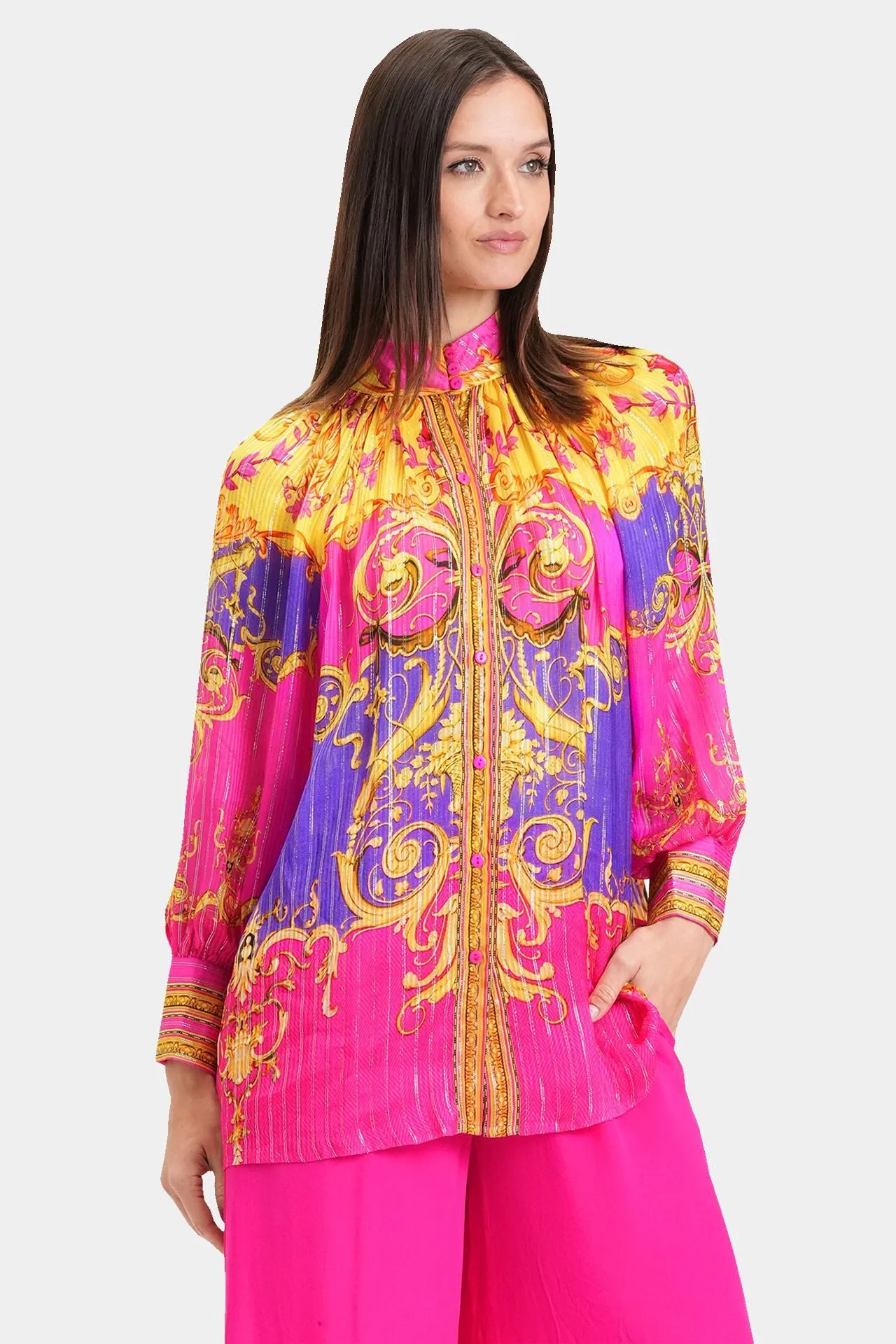 Pink Silk Shirts For Women
