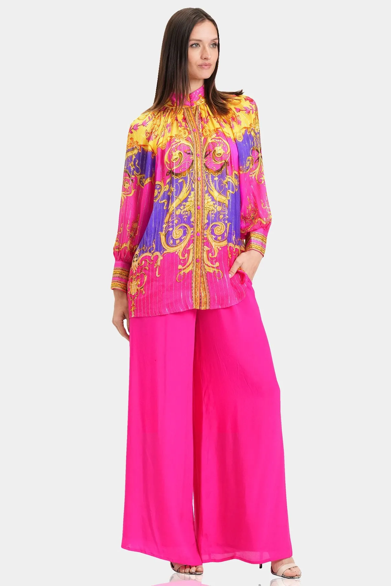Pink Silk Shirts For Women