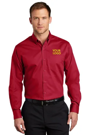 Port Authority SuperPro Custom Twill Shirts, Rich Red