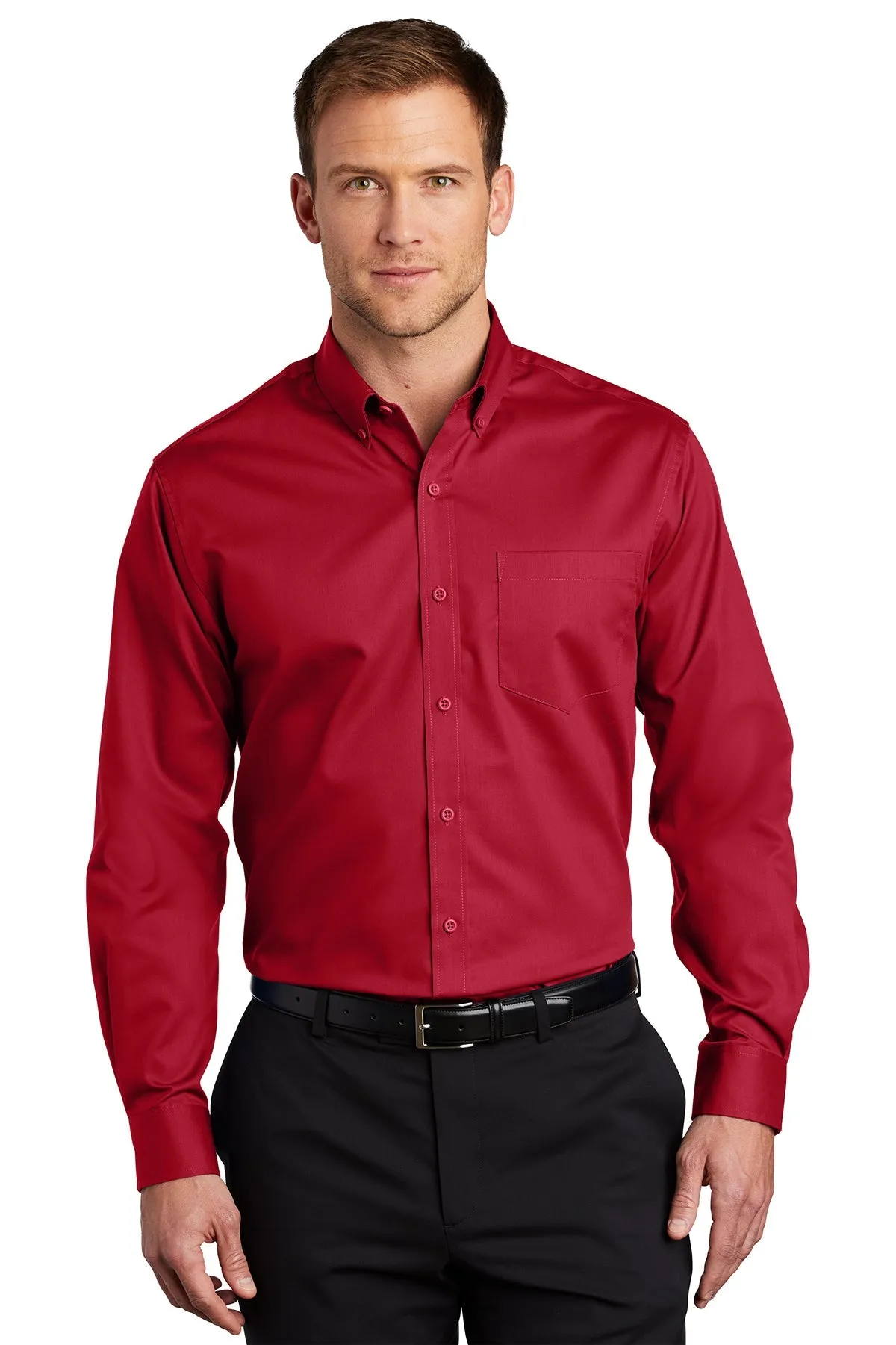 Port Authority SuperPro Custom Twill Shirts, Rich Red