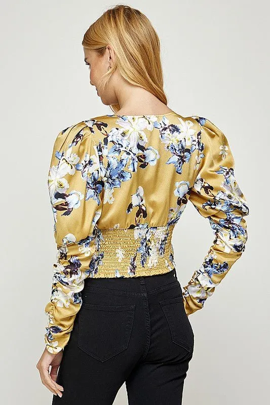 Printed Long Sleeve Top - Off White