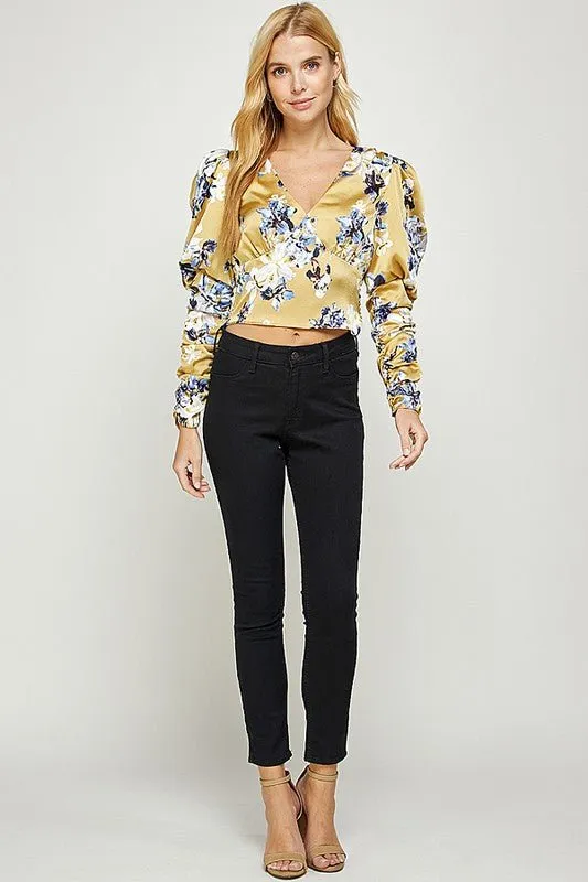 Printed Long Sleeve Top - Off White