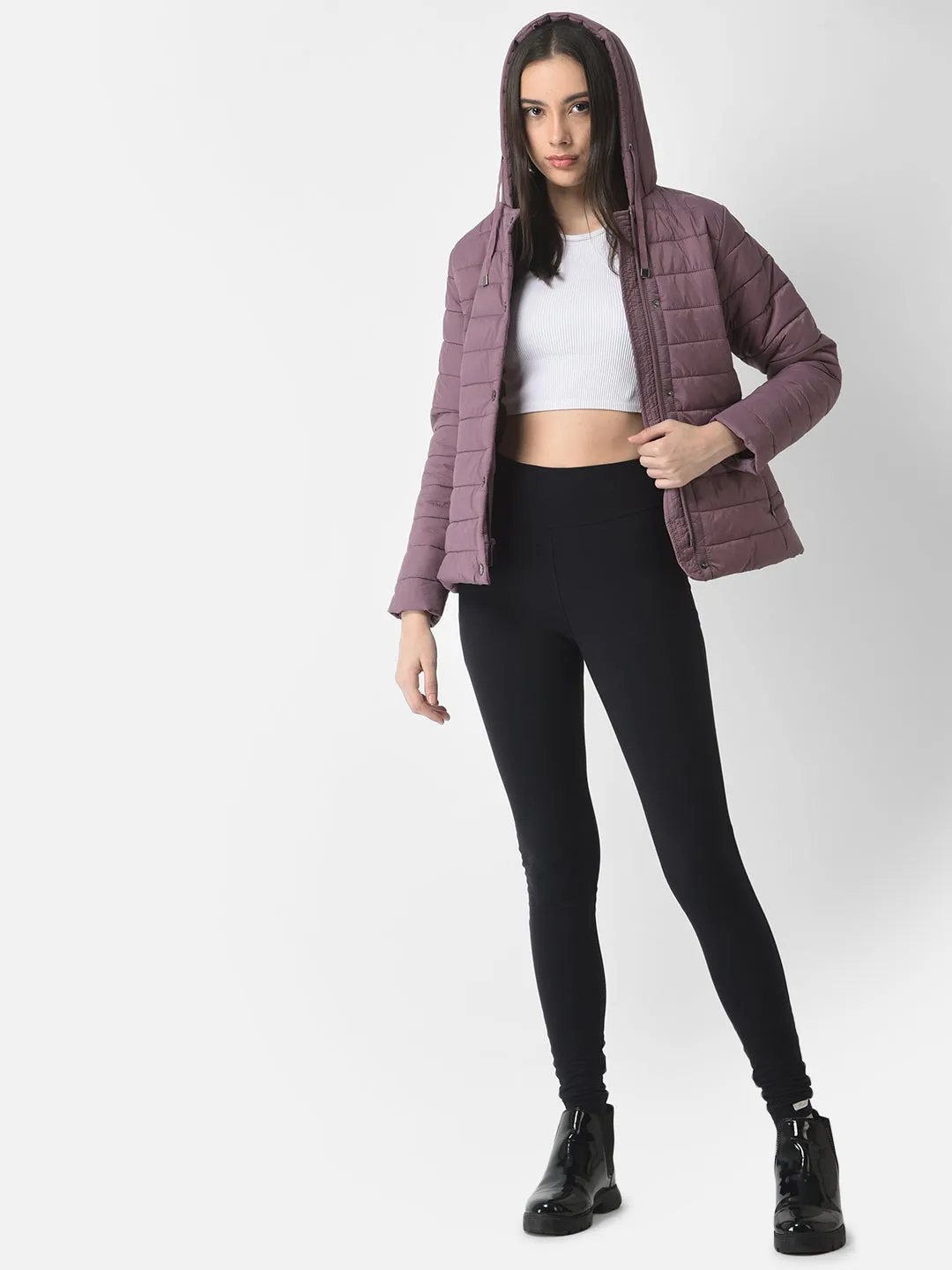 Purple Hooded Jacket