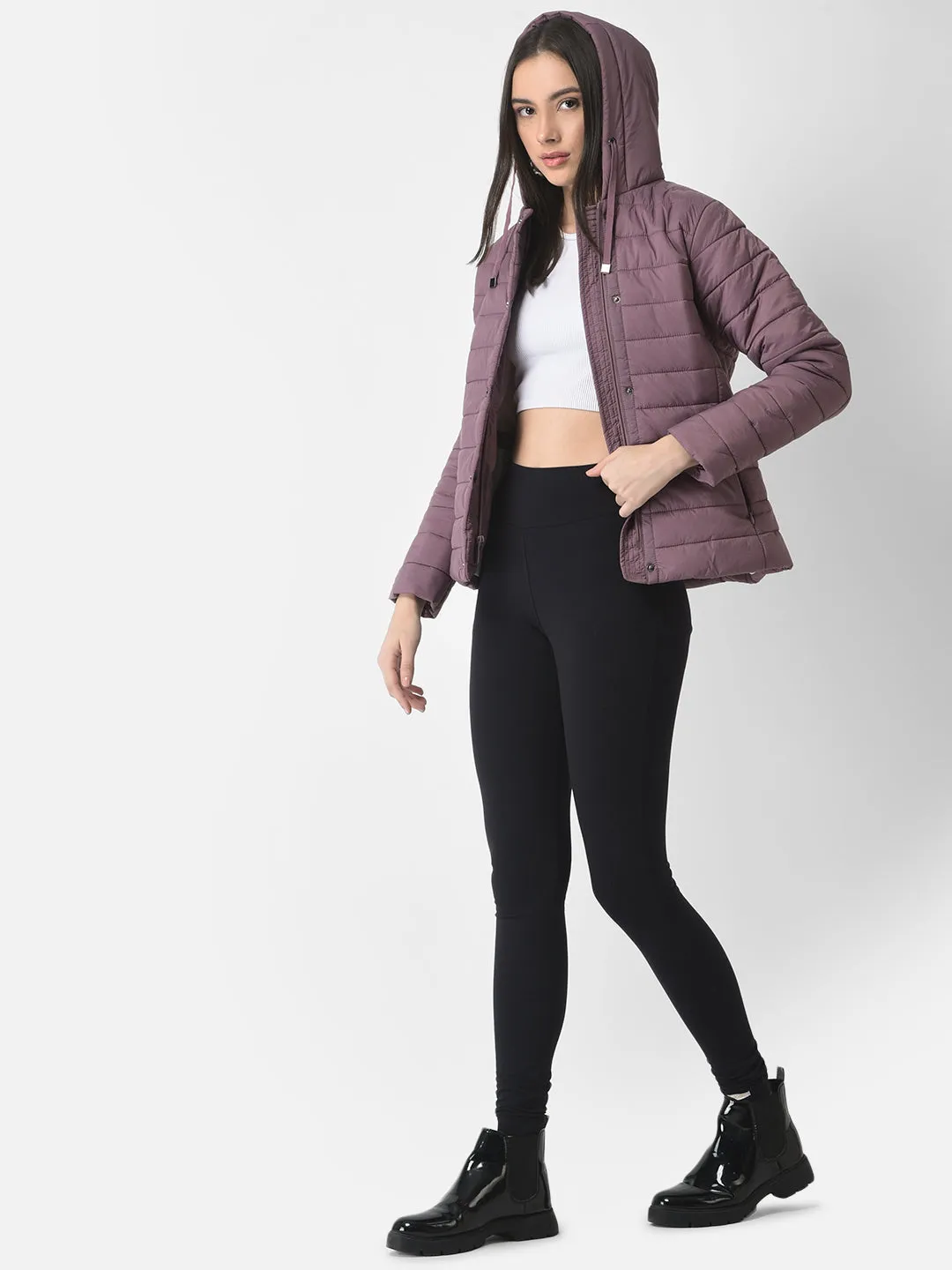 Purple Hooded Jacket