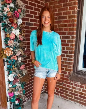 Raleigh Essential Boxy Tee - Turquoise