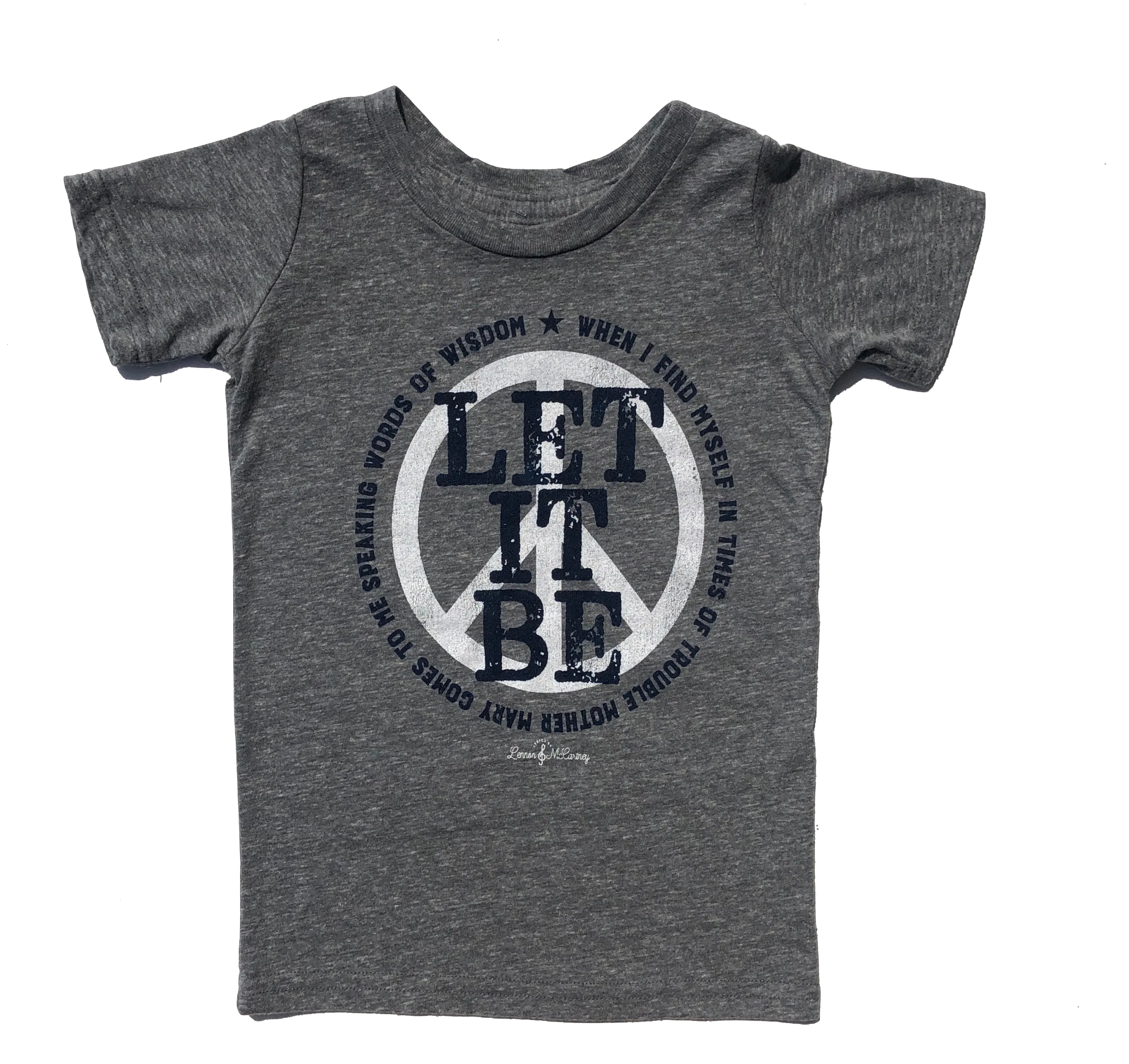 Retro Brand - Let It Be Tee in Heather Grey