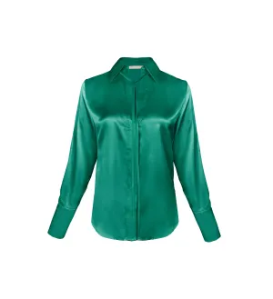 Runway Shirt With Tie - Shamrock Green