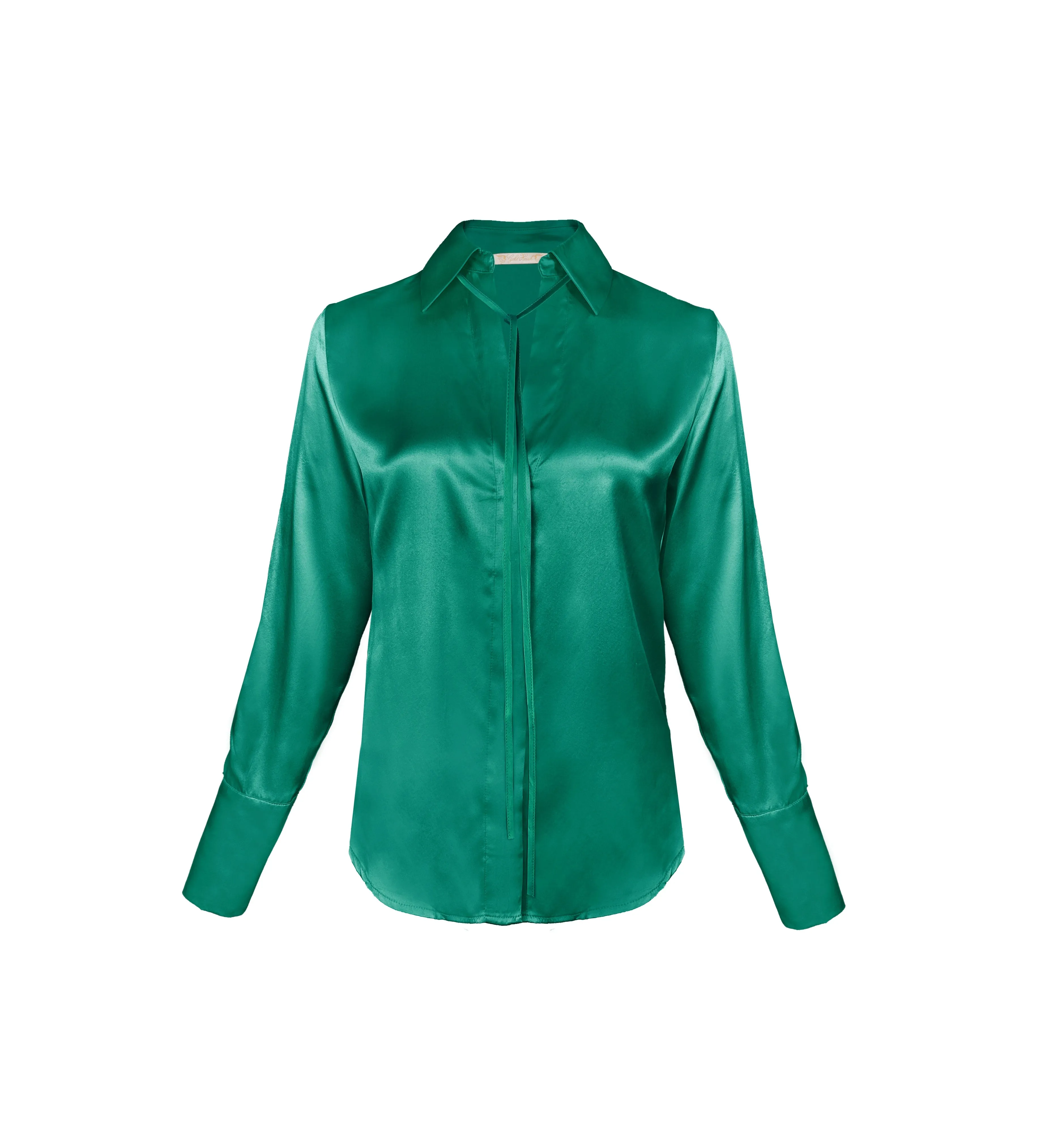 Runway Shirt With Tie - Shamrock Green