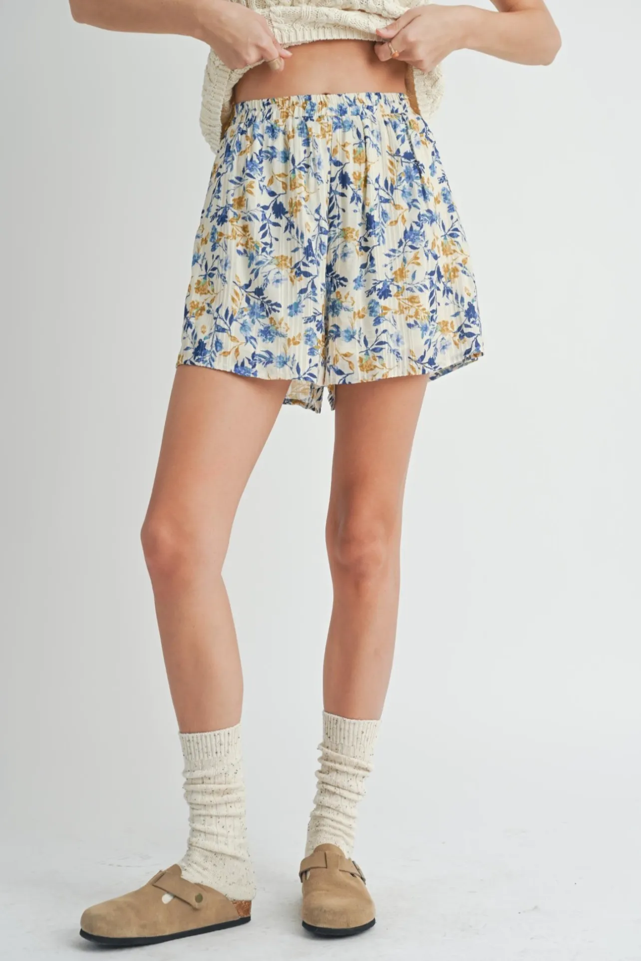 Sadie & Sage Heirloom Shorts - Multi Ivory