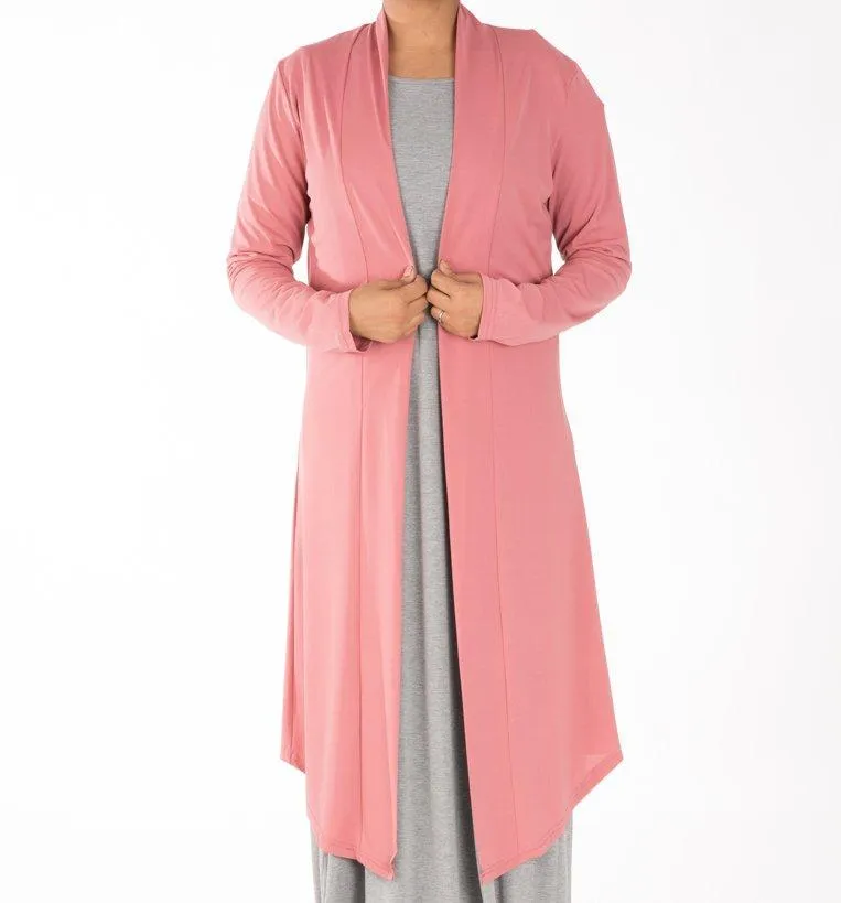 Salmon rose Maxi Cardigan