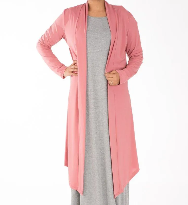 Salmon rose Maxi Cardigan