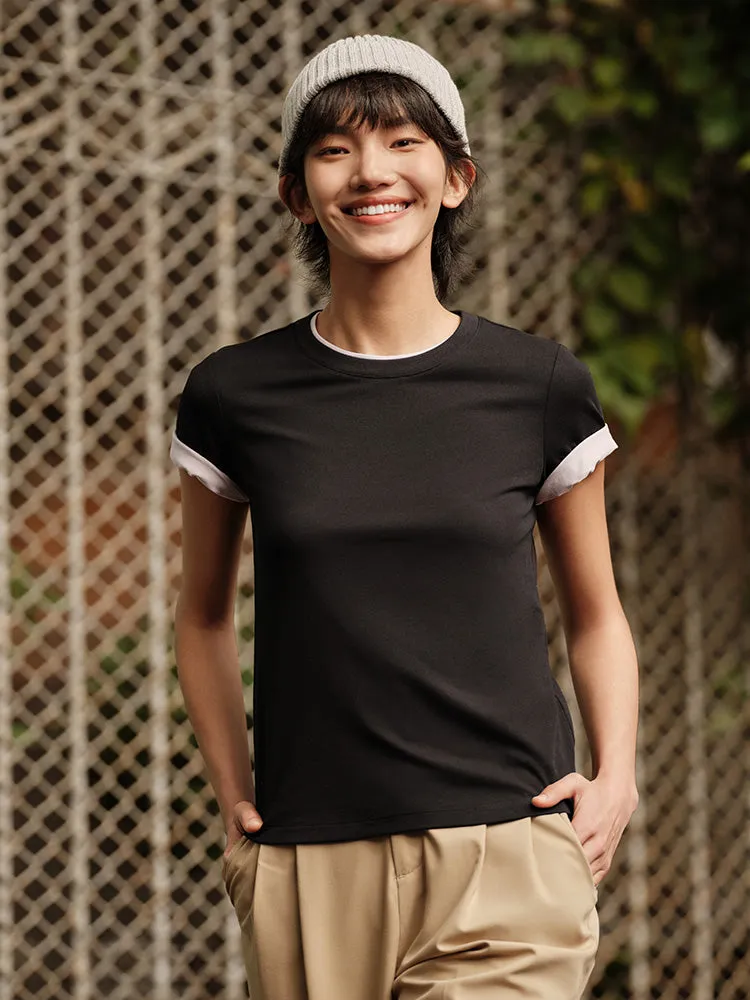 Semir Woman Slim Fit Other Short Sleeve T-shirts