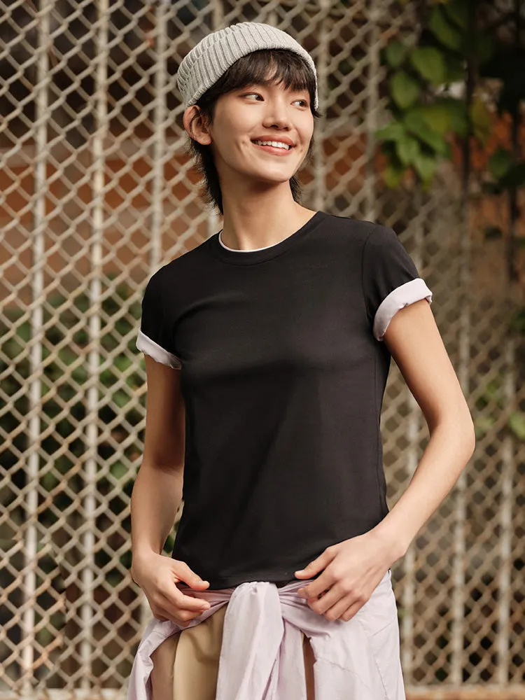 Semir Woman Slim Fit Other Short Sleeve T-shirts