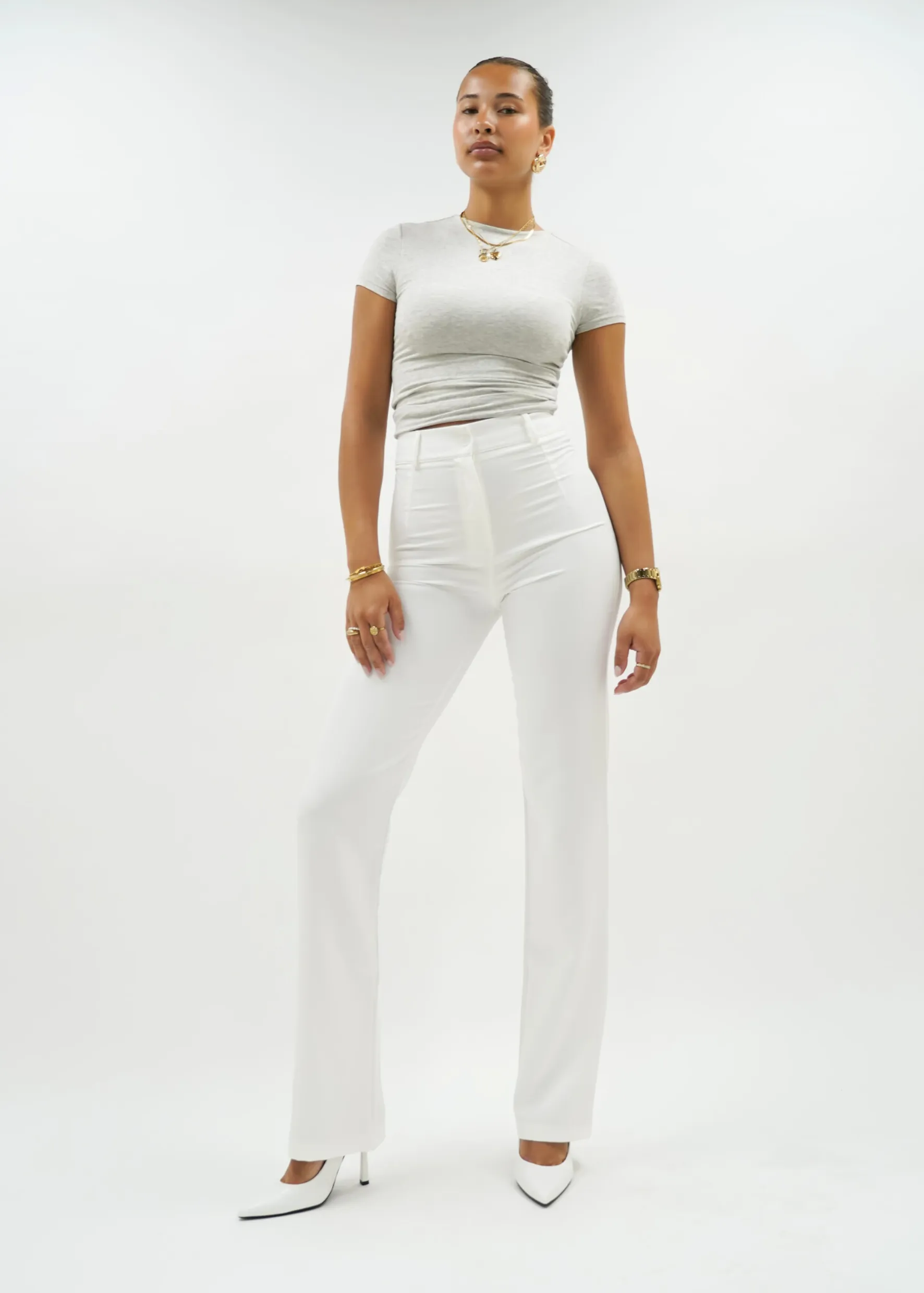 Straight leg pants classic white (TALL)