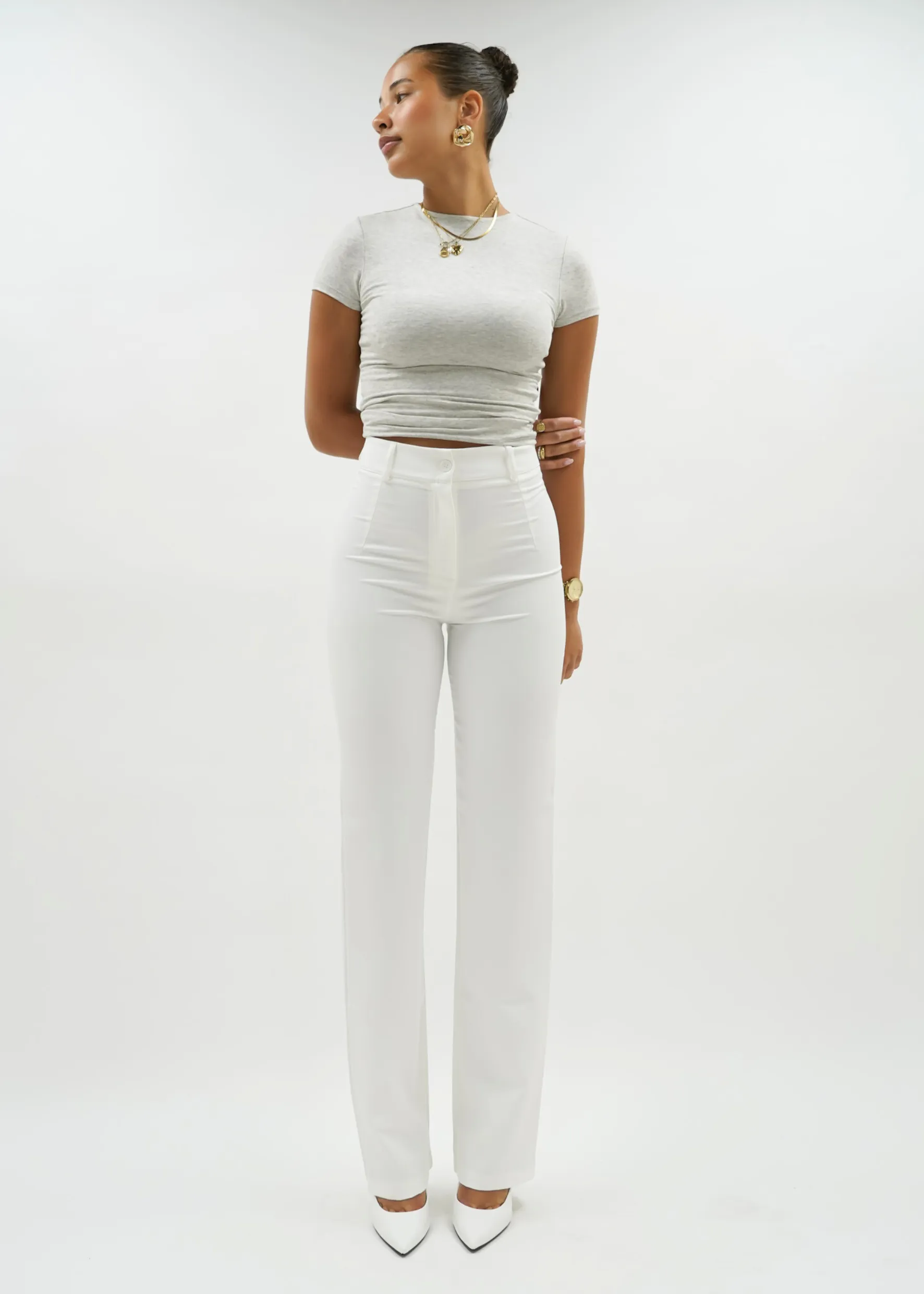 Straight leg pants classic white (TALL)