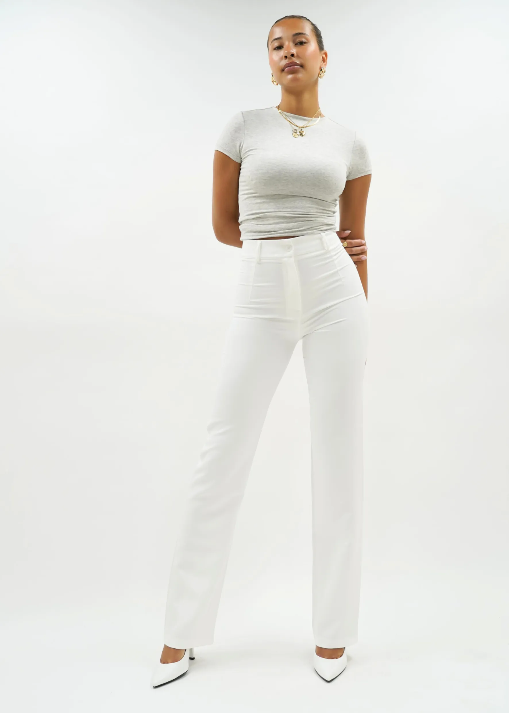Straight leg pants classic white (TALL)