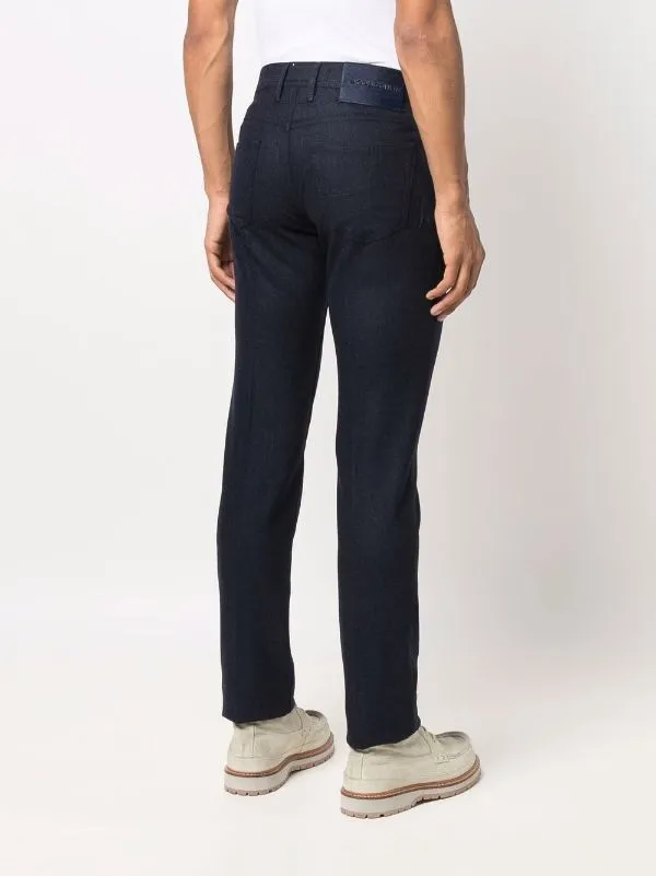 straight-leg tailored trousers