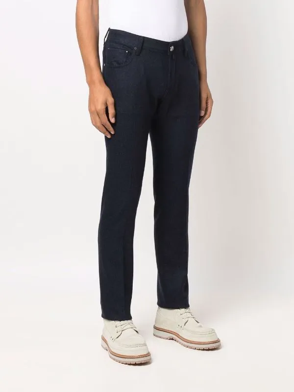 straight-leg tailored trousers
