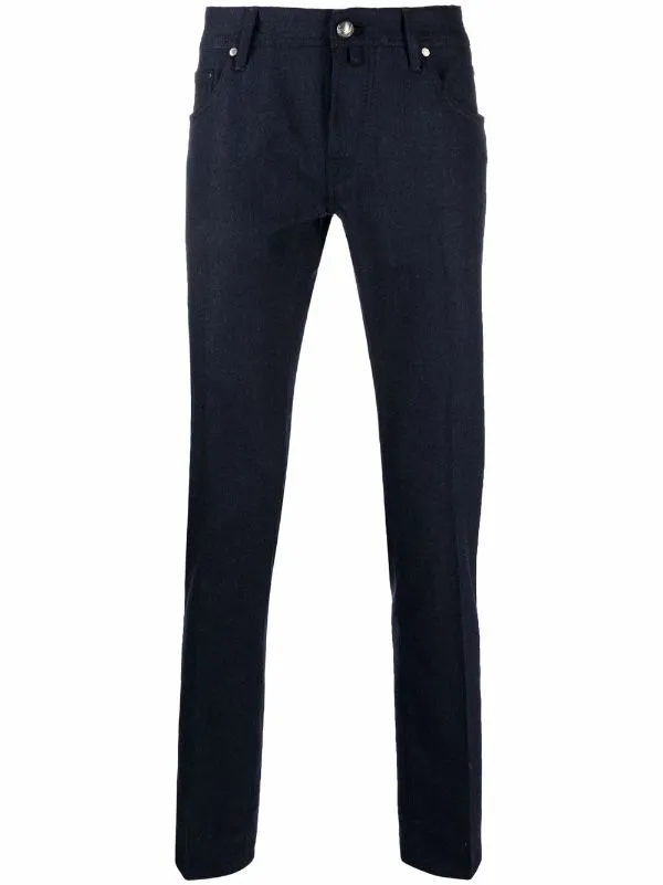 straight-leg tailored trousers