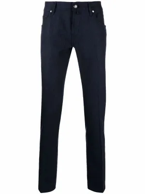 straight-leg tailored trousers