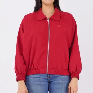 Stylistic Mr. Lee Ladies Basic Jacket with Collar Loose Fit 112268 (Maroon)