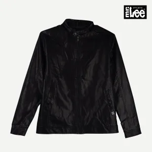Stylistic Mr. Lee Men's Basic Leather  Jacket Regular Fit 137769 (Black)