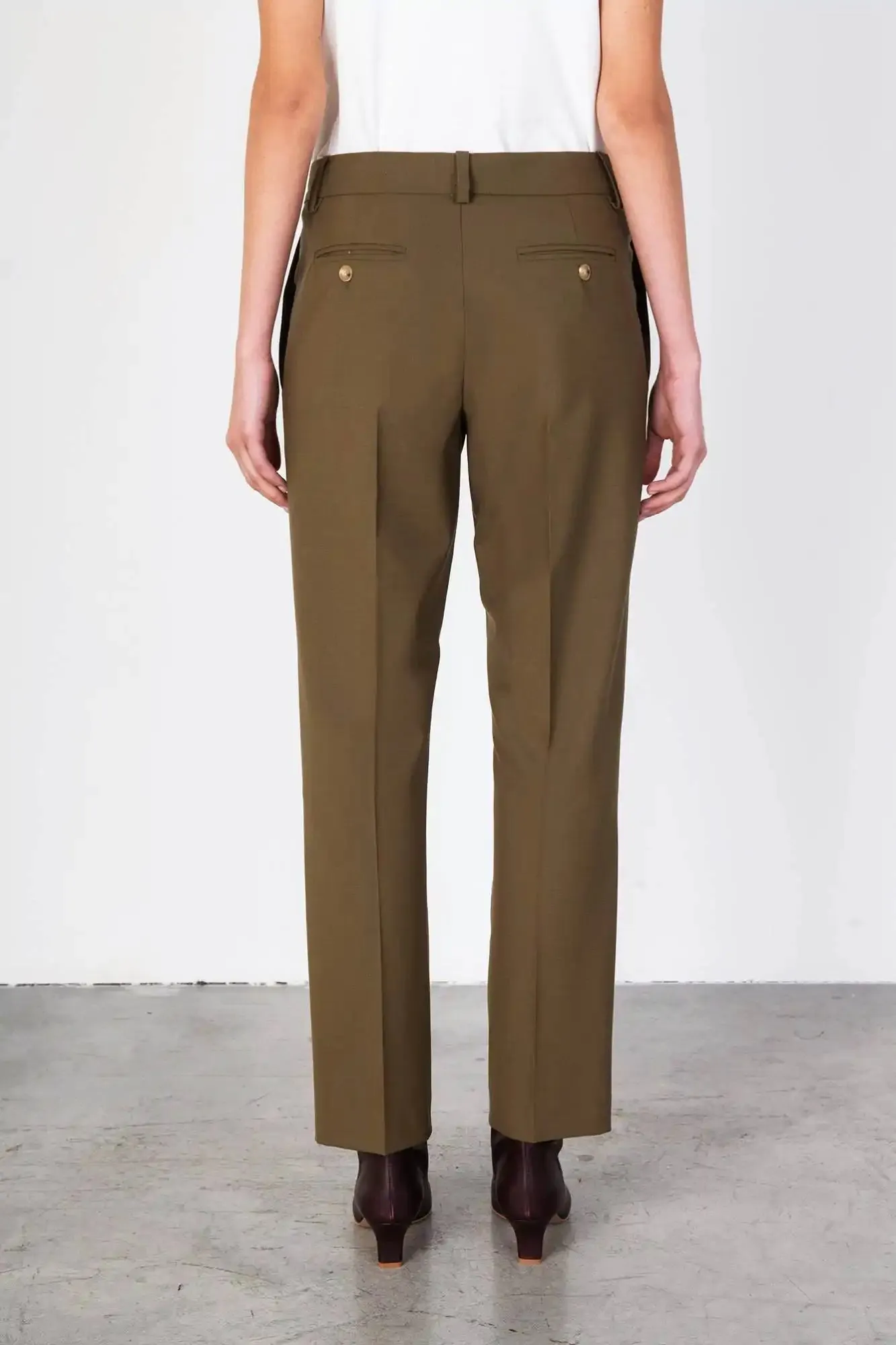 TAILORED POLY WOOL TROUSERS
