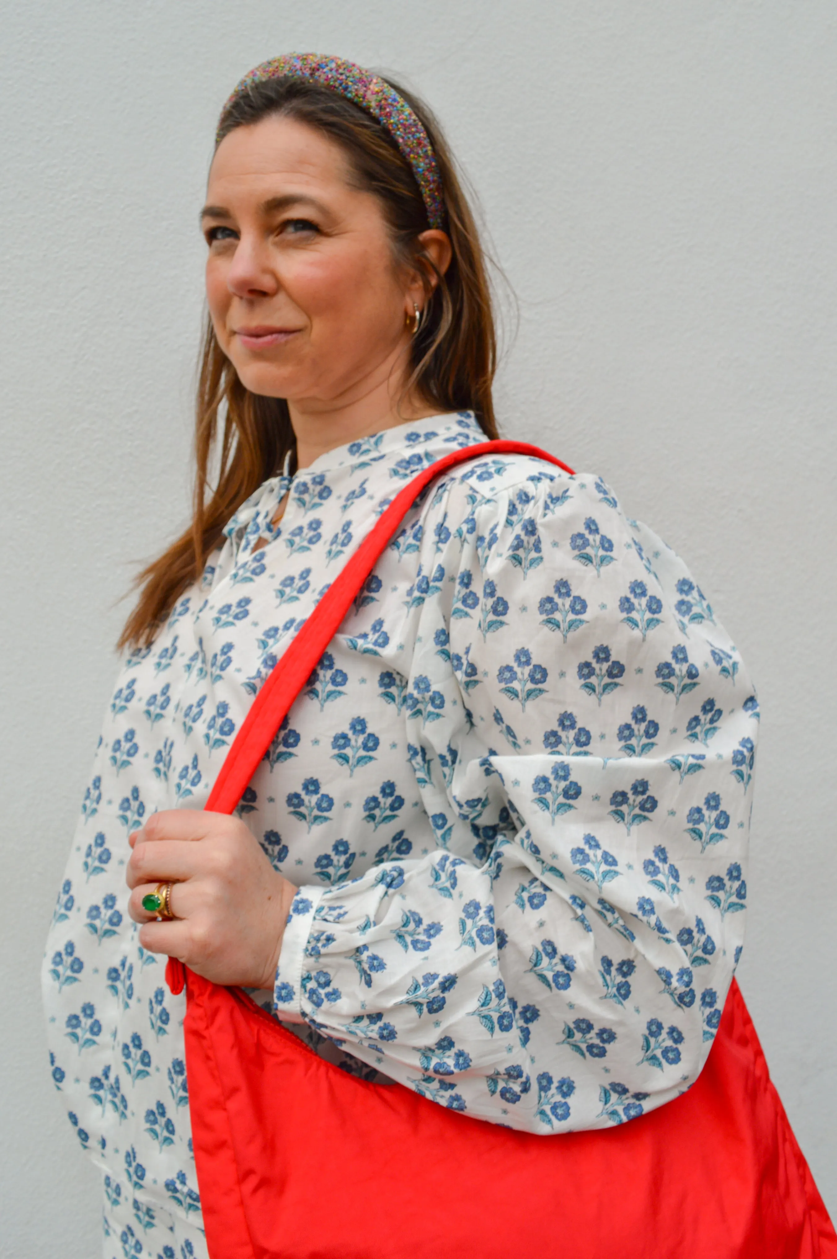 The New Society Eleni Hyacinth Blouse