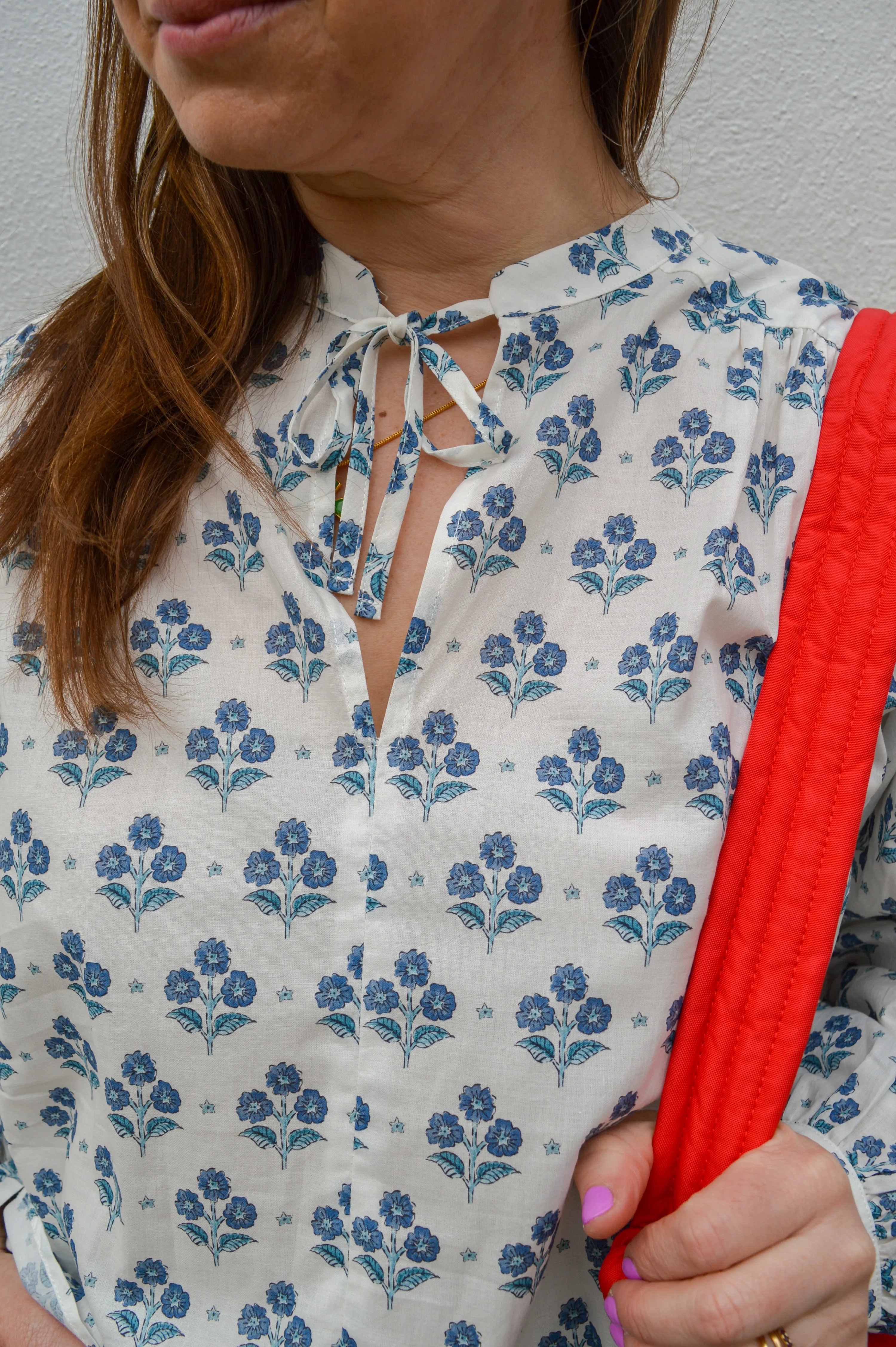 The New Society Eleni Hyacinth Blouse