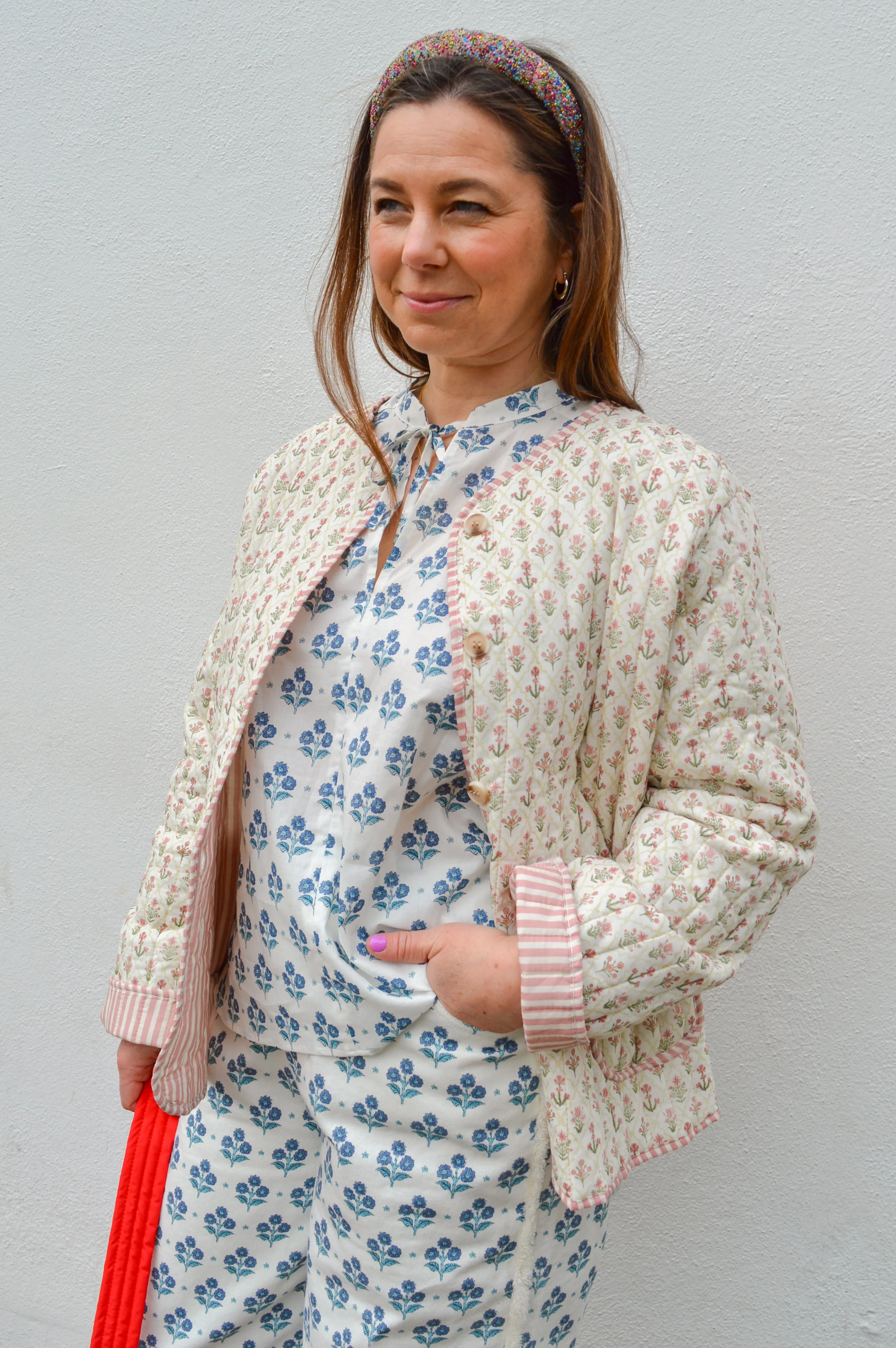 The New Society Eleni Hyacinth Blouse