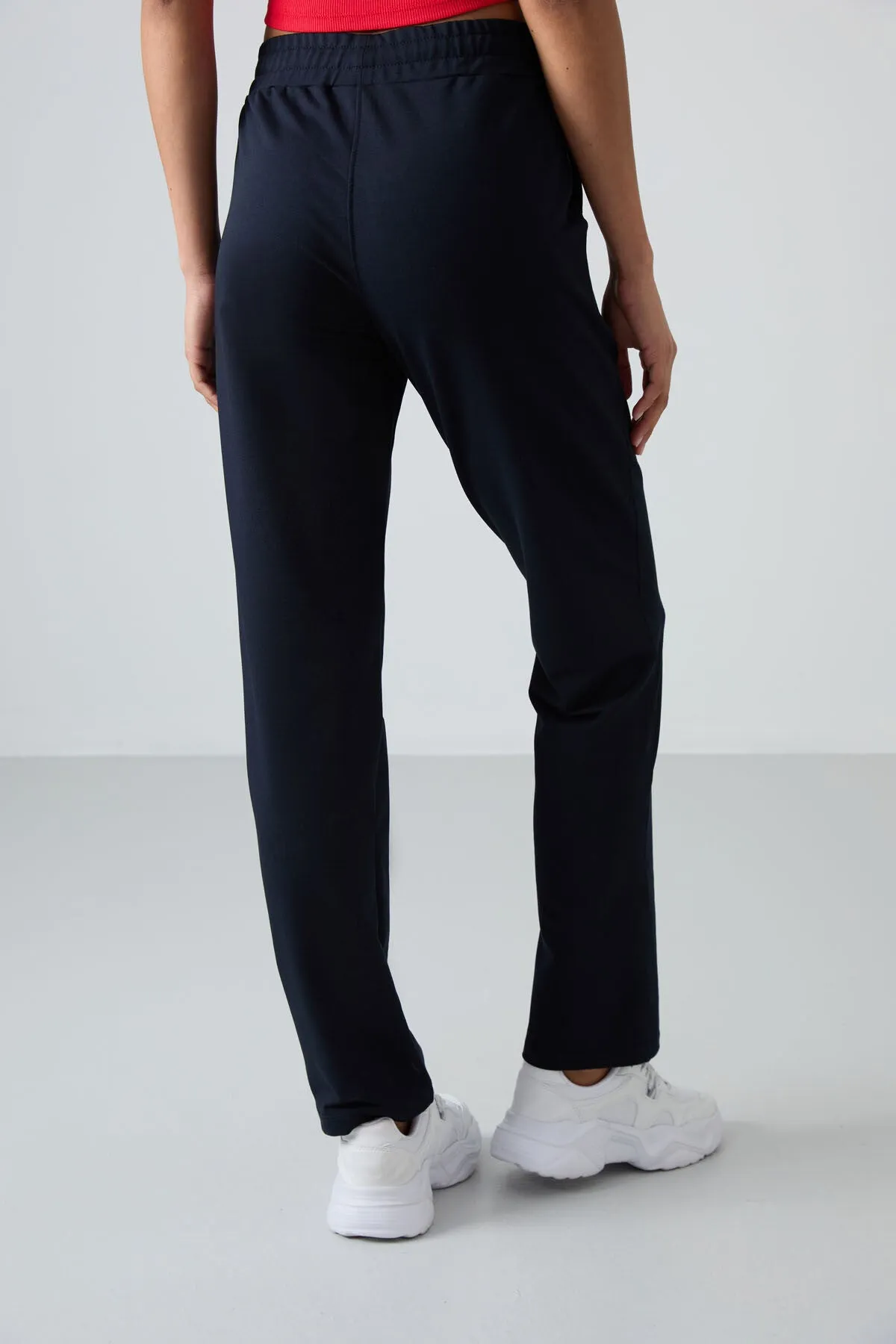 TMY Navy High Waist Pocketed Comfort Fit Classic Leg Women's Sweatpants - 94584 - Schaffhausen