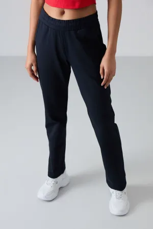 TMY Navy High Waist Pocketed Comfort Fit Classic Leg Women's Sweatpants - 94584 - Schaffhausen