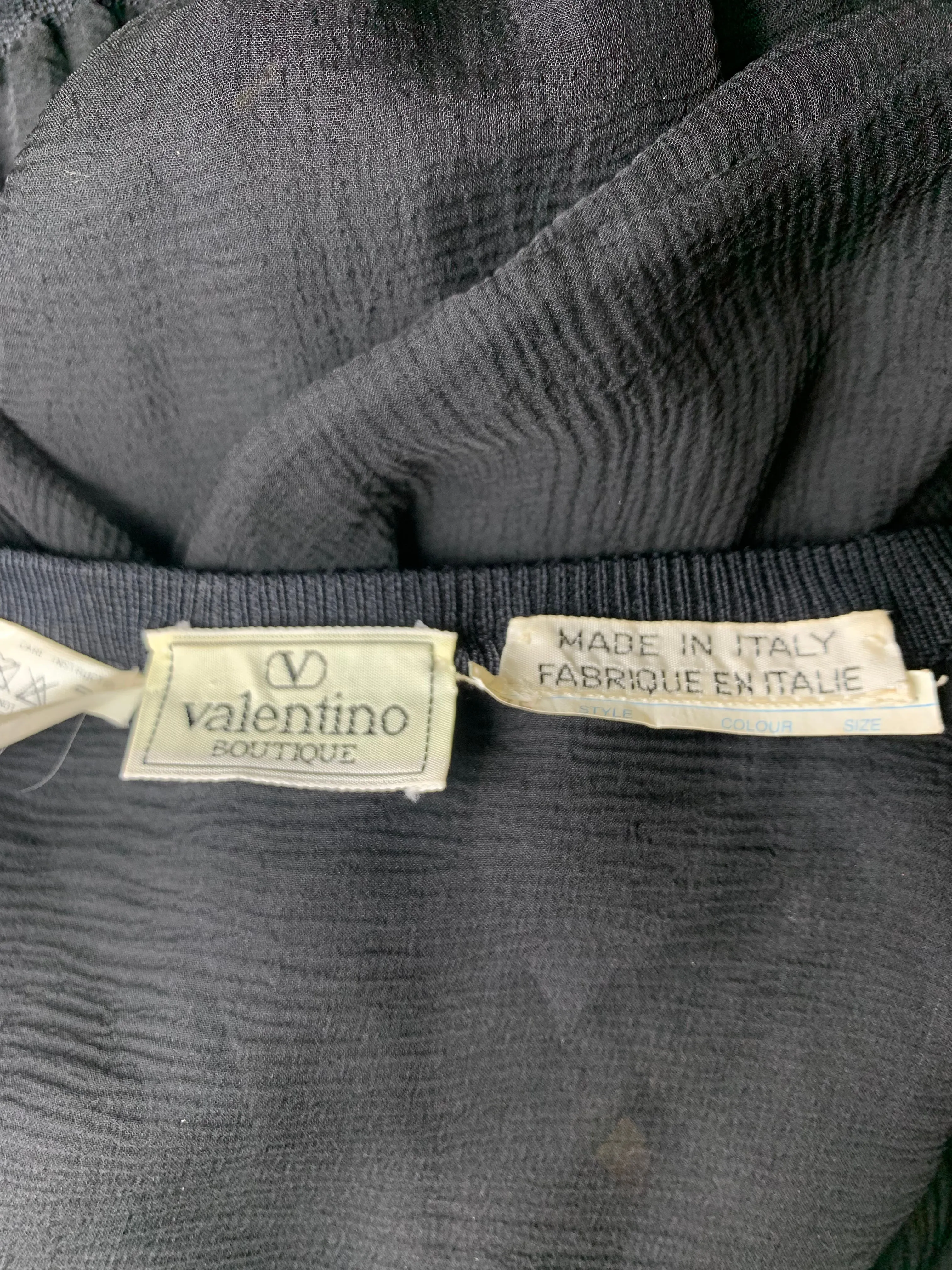 Valentino 2000s Black Silk Cardigan