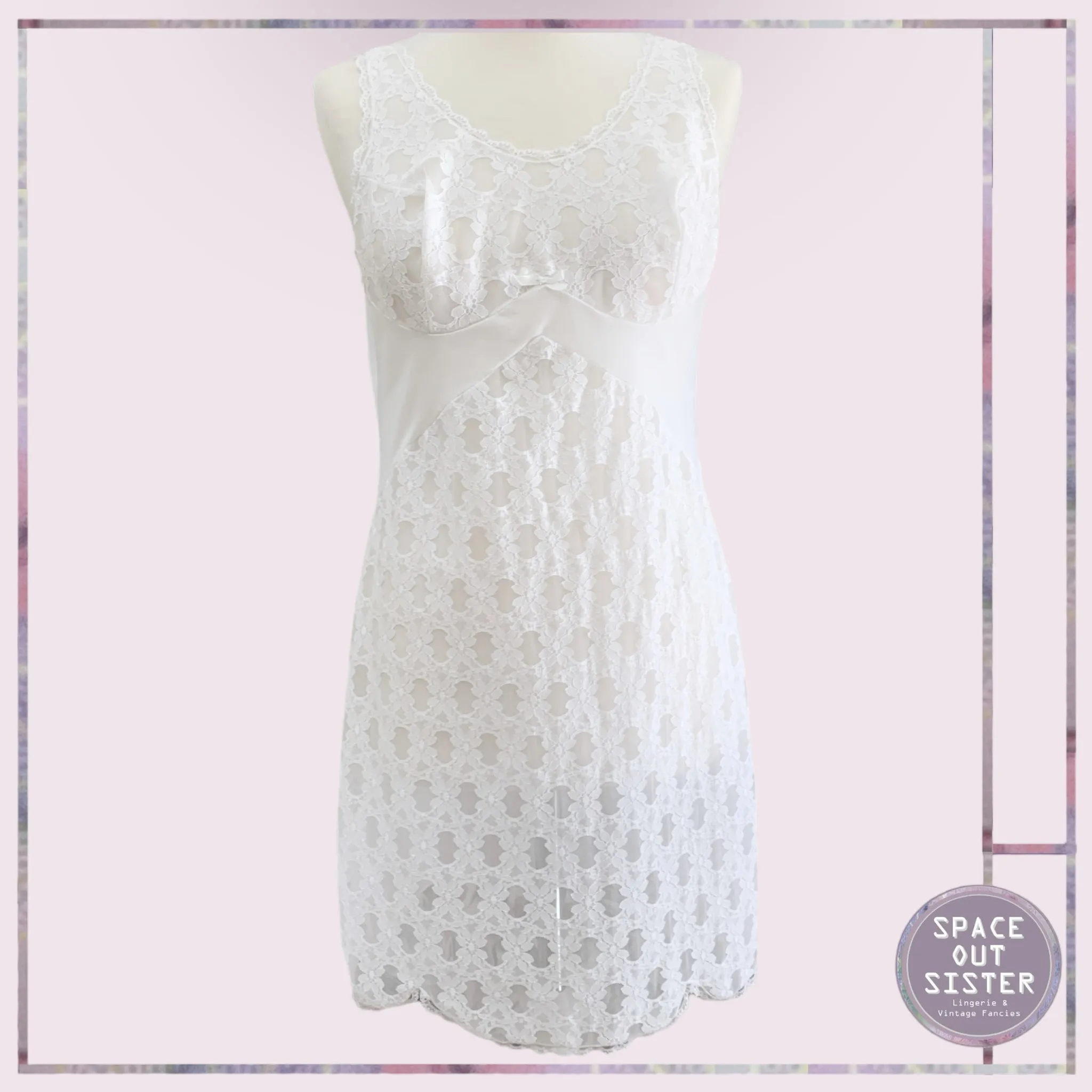 Vintage White Overlay Slip