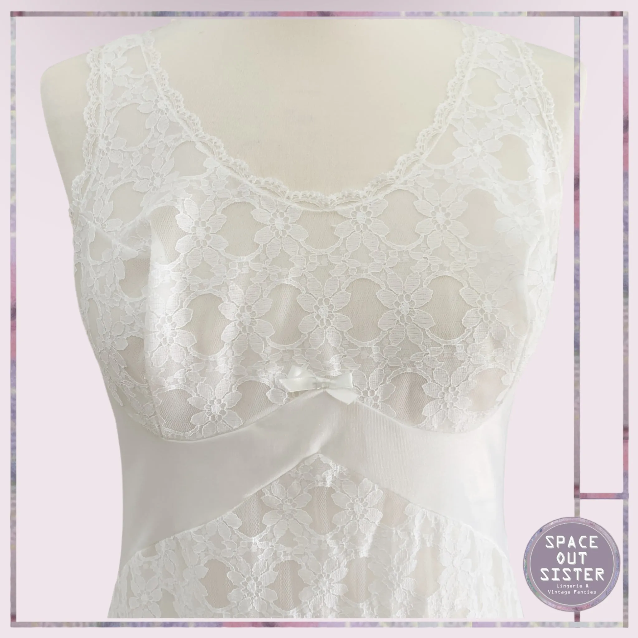 Vintage White Overlay Slip