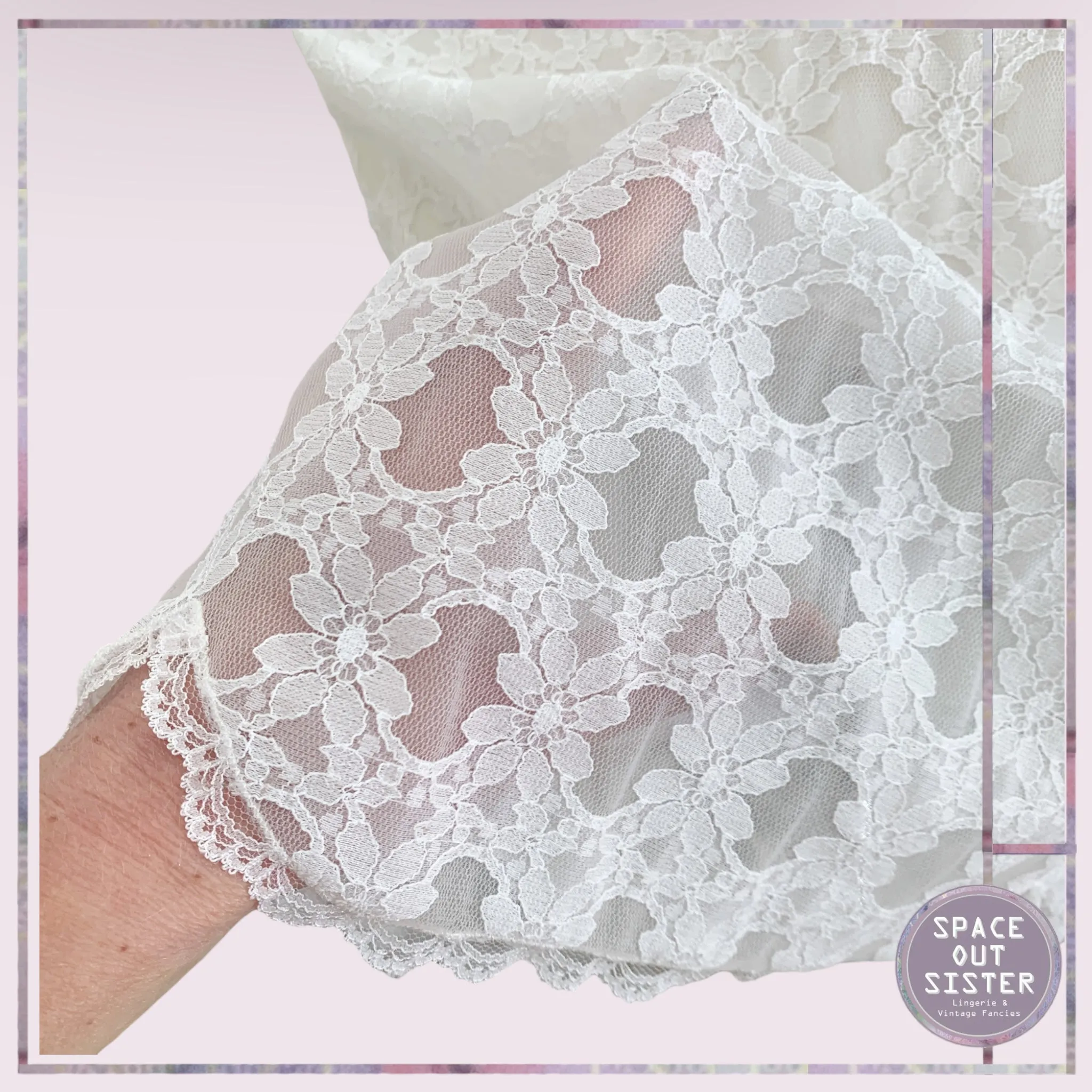 Vintage White Overlay Slip