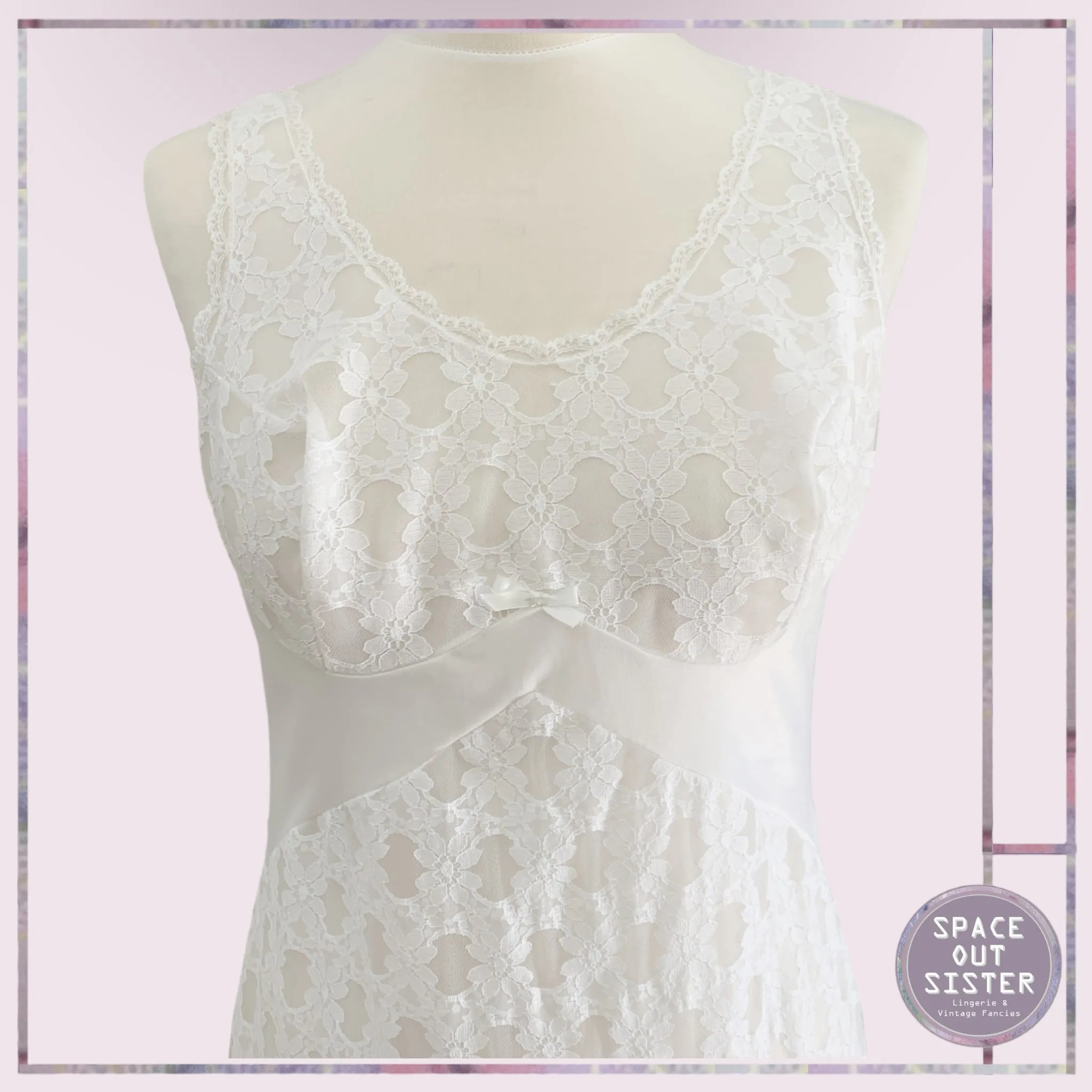 Vintage White Overlay Slip
