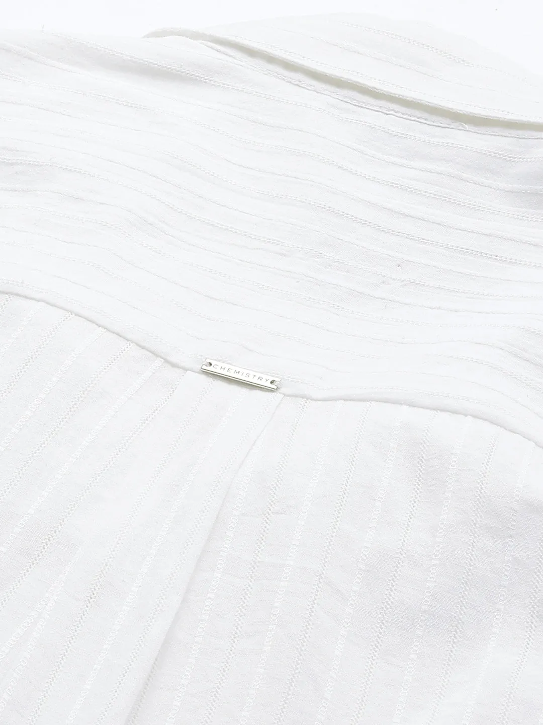 Viscose Dobby Essential White Shirt