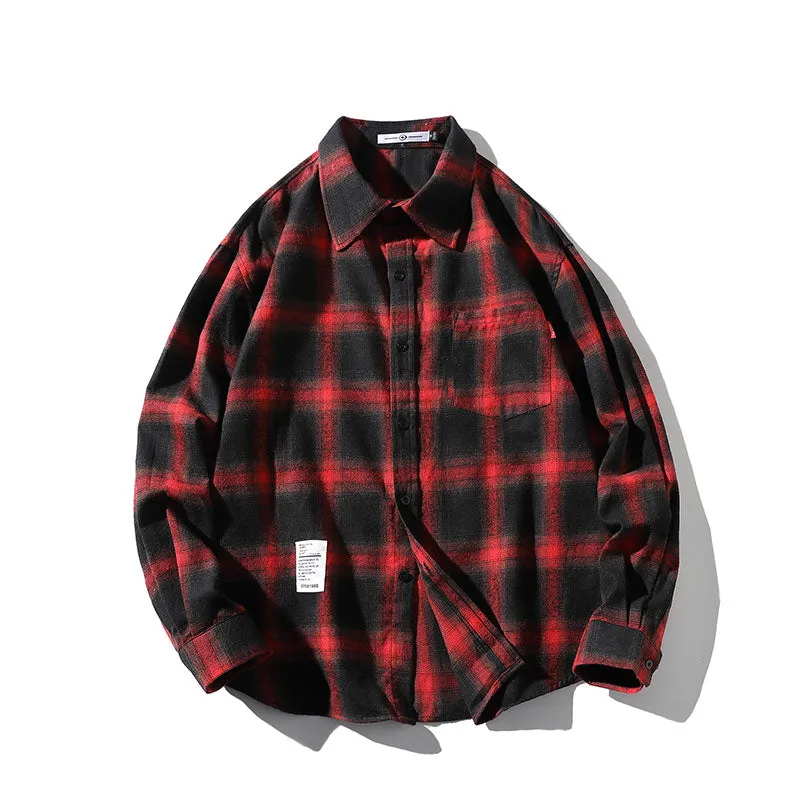 Wenkouban Plaid Shirts Men Streetwear Casual Versatile 2023 Autumn  High Quality Male Oversized Retro Flannel Long-sleeved Shirts