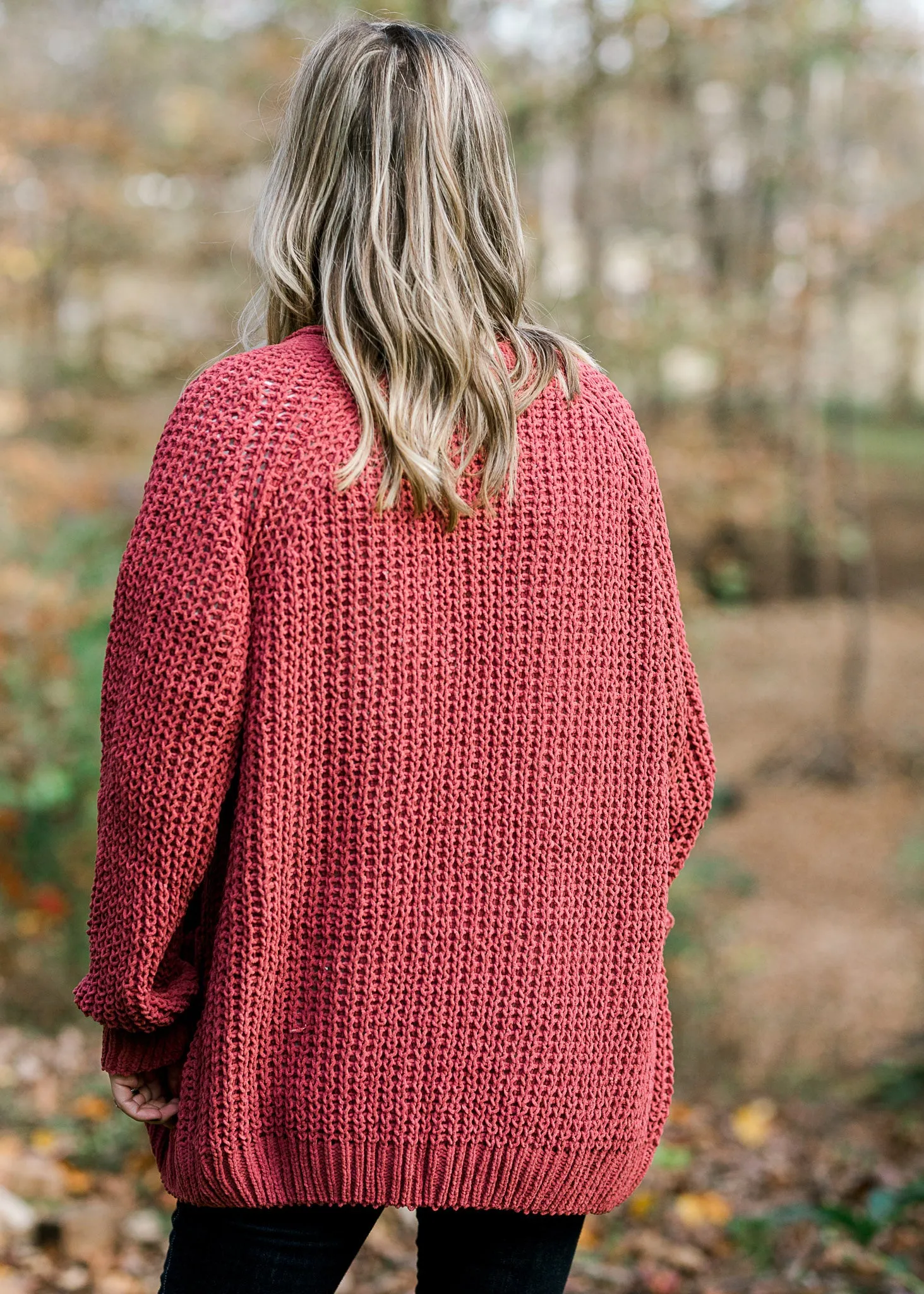 X Rusty Mauve Cardigan