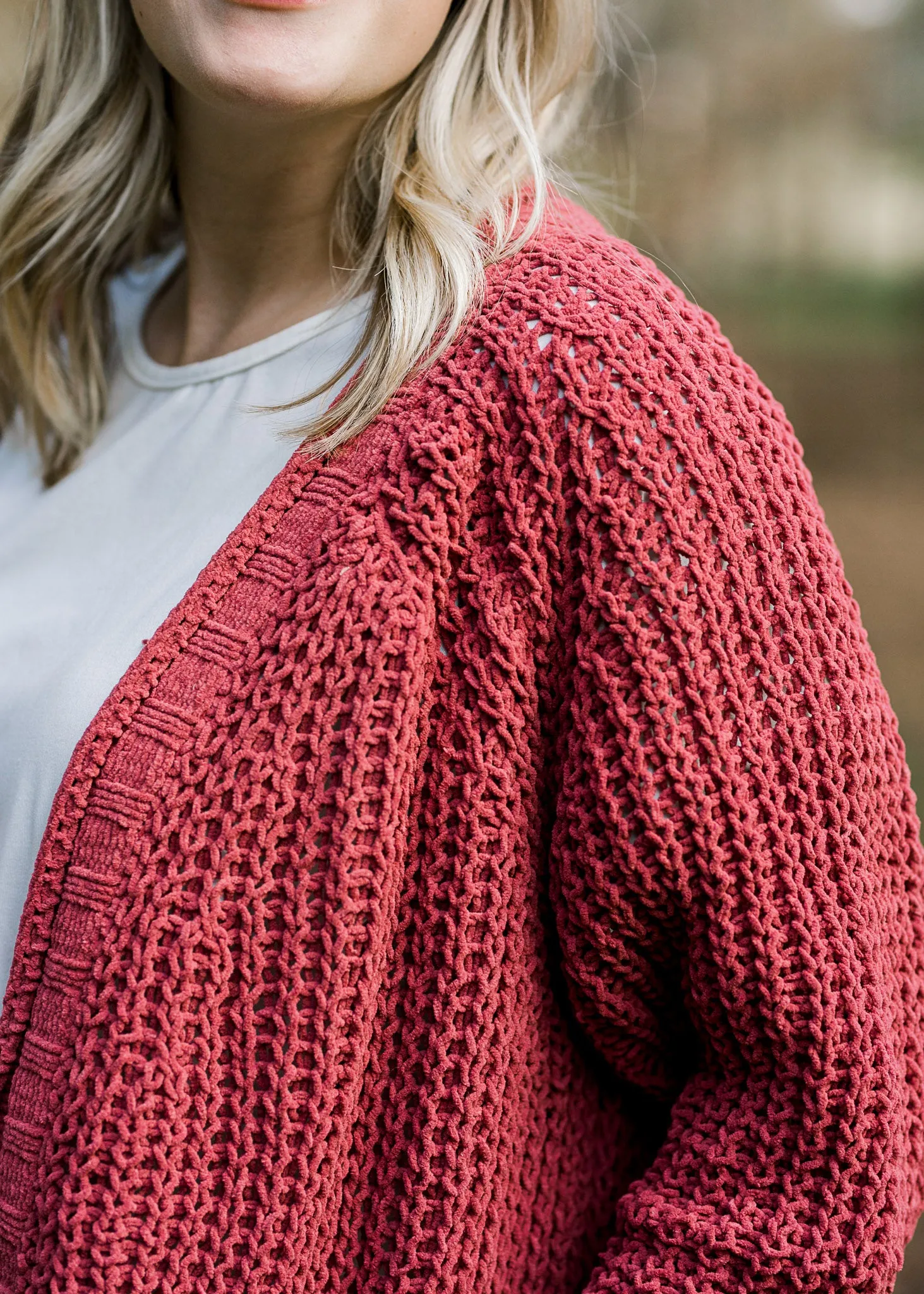 X Rusty Mauve Cardigan