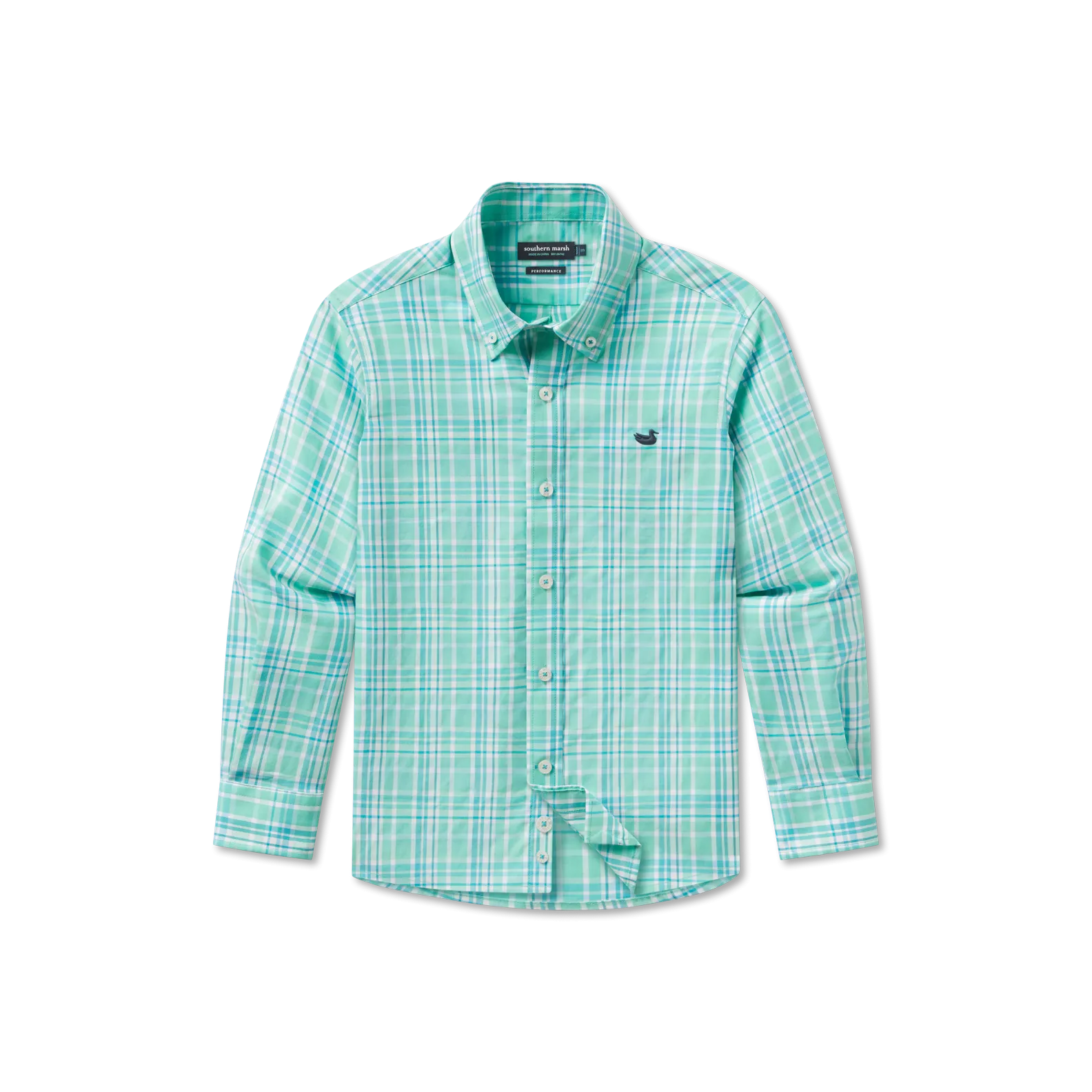 Youth Grainger Performance Plaid Dress Shirt